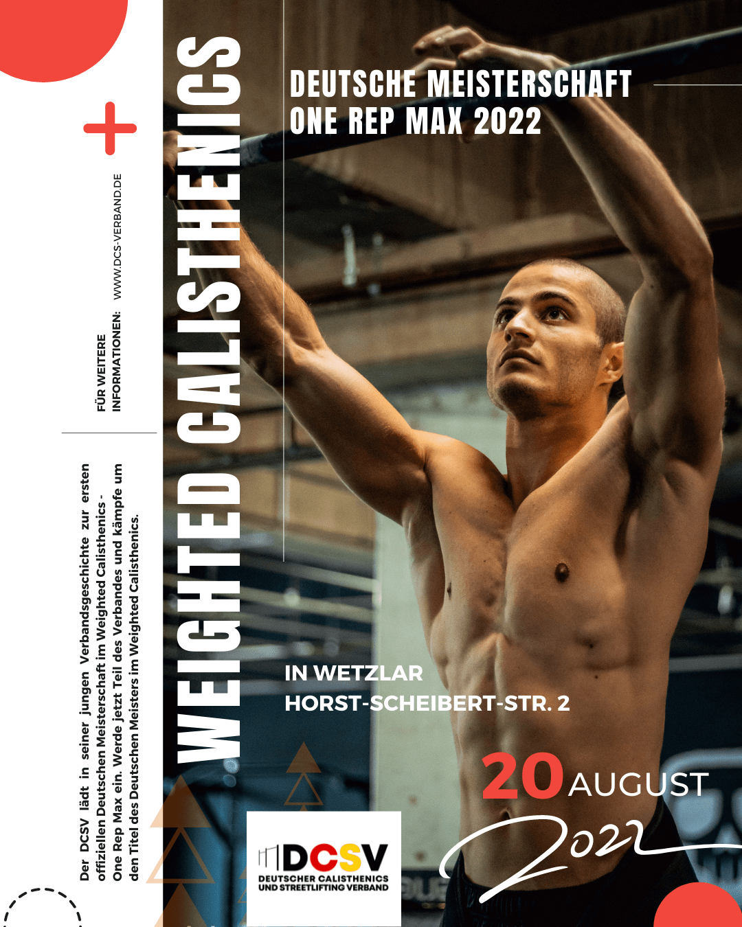 Read more about the article Deutsche Meisterschaft Weighted Calisthenics (1RM) 2022 Wetzlar